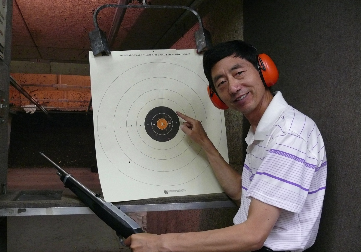 Shooting Range Shooting Range Hanhan and her family at the range.