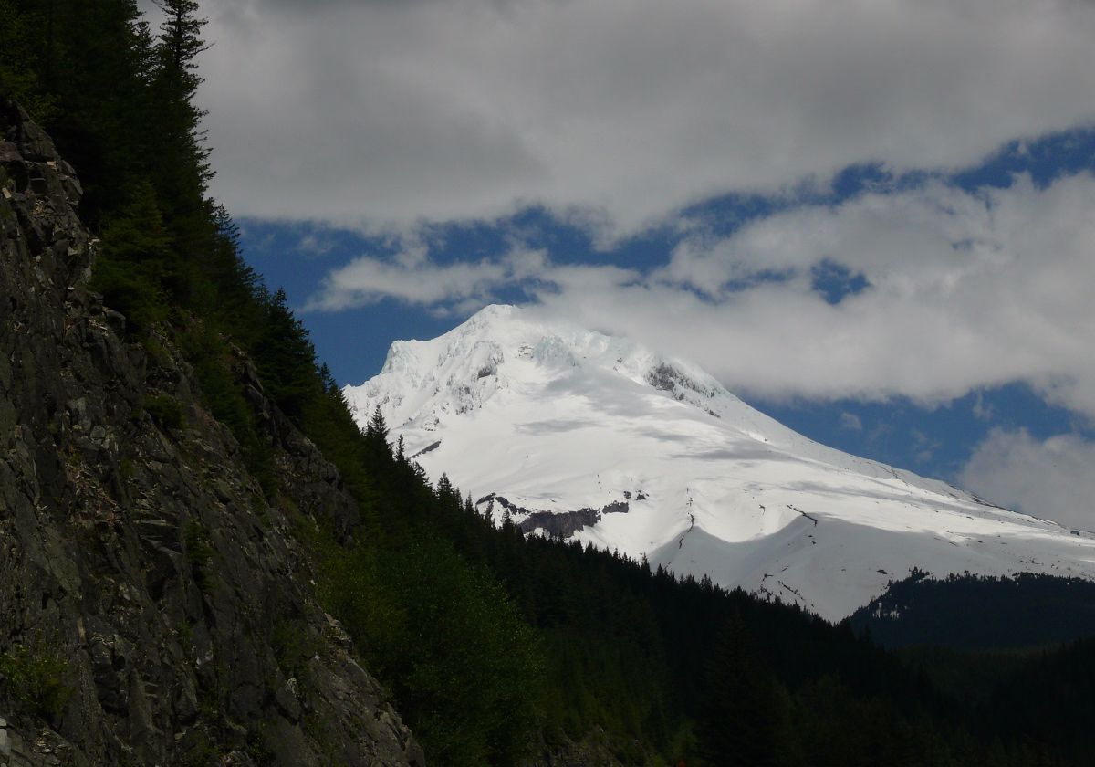 Mt. Hood & Multnomah Falls Mt. Hood & Multnomah Falls Timberline Lodge and the old highway to the falls.